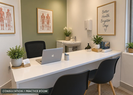 Concept of a calm consultation room